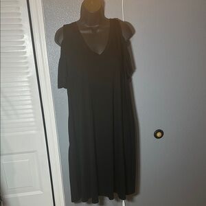 Lane Bryant Black Sleeveless V-Neck Sundress